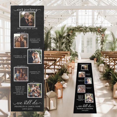 Wedding Renewal Ideas, Vowel Renewal Ideas, Love Timeline, Vow Renewal Ideas, Story Timeline, Anniversary Vow Renewal, Birthday Gala, Vowel Renewal, Black And White Wedding Theme