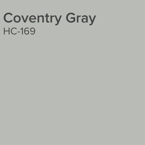 Benjamin Moore Coventry Gray. Color Spotlight Benjamin Moore Coventry Gray, Color Spotlight, Coventry Gray, Benjamin Moore Gray, Cabinet Paint Colors, Neutral Paint Colors, Grey Exterior, Grey Paint, Benjamin Moore Paint