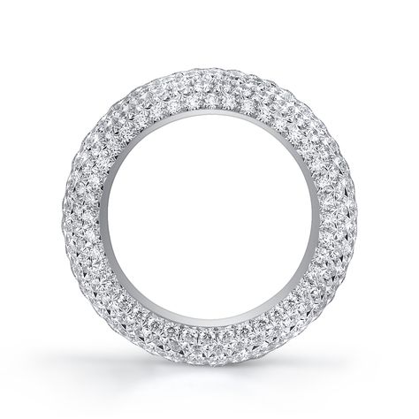 18 Karat White Gold Ring accented with French Cut Micro Pave Diamonds #MichaelBarin #Weddings Pave Diamond Band, Right Hand Ring, Wedding And Engagement Rings, French Cut, Jewelry Diamonds, Colorless Diamond, Hand Ring, Pave Setting, White Gold Ring