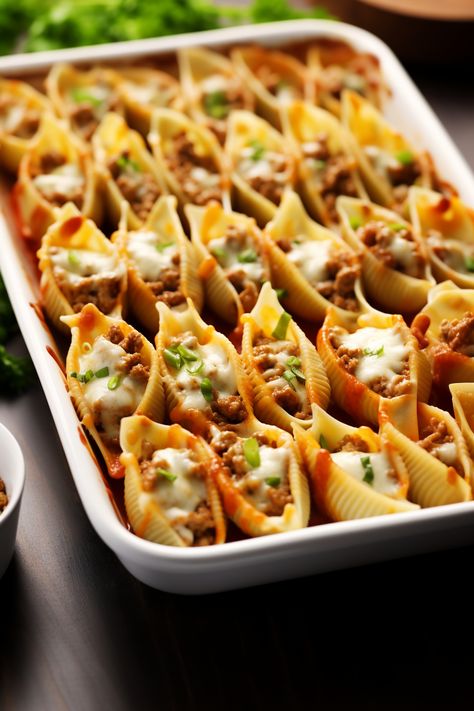 Explore the best of both worlds with our Mexican Stuffed Pasta Shells Recipe! Elevate your dinner game with this savory fusion. Dive into a world of flavor today. Try it now! Taco Pasta Shells, Shell Pasta Recipes, Ground Beef Seasoning, Stuffed Pasta, Jumbo Pasta Shells, Shells Recipe, Spicy Tacos, Boiling Pasta, Taco Shells