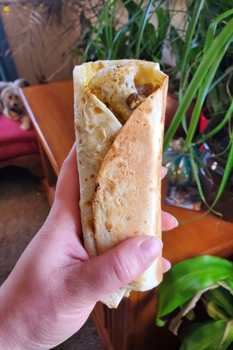 The sweetness of the pumpkin and sweet potatoes pairs incredibly well with the heartiness of the lentils in this pumpkin lentil burrito. I topped mine with a little bit of hummus and hot sauce for a nice wintry meal. Feel free to substitute sour cream or any topping of choice. Burritos are perfect for adding whatever you have on hand at the moment! Lentil Burrito, Substitute Sour Cream, Pumpkin Lentil, French Green Lentils, Runny Eggs, Tortilla Shells, Green Lentils, Garbanzo Beans, How To Cook Eggs