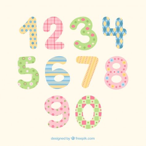 Cartoon number collection with colorful style Free Vector Cute Number Fonts, Cute Numbers, Numbers Cartoon, Cartoon Numbers, Number Font, Number Wallpaper, Best Friend Images, Number Fonts, 2023 Number