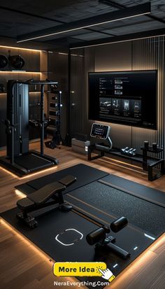 6. Health and Wellness: #health, #wellness, #fitness, #selfcare Gym Setup Ideas, Home Gym On A Budget, Luxury Home Gym, Boutique Gym, Home Gym Ideas, Gym Design Interior, Small Home Gym, Luxury Gym, Home Gym Setup