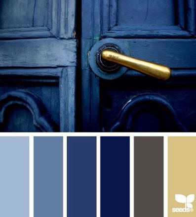 brass color palette Pantone Azul, Palette Design, Design Seeds, Blue Color Schemes, Blue Colour Palette, Color Palette Design, Color Stories, Colour Schemes, Color Pallets