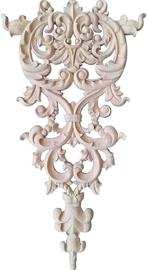 Amazon.com: Kelendle Unpainted Carved Wooden Onlay Wood Applique Furniture Decals for Home, Wall, Door, Cabinet Decoration (11.42 x 6.30 x 0.47 inches) : Home & Kitchen Wall Bed Diy, Applique Furniture, Furniture Decals, Cabinet Molding, Cabinet Decoration, Kitchen Cupboard Designs, Furniture Appliques, Wood Appliques, Carved Furniture