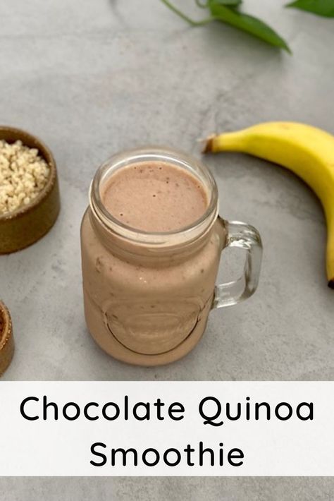 Quinoa Smoothie Recipes, Quinoa Smoothie, Foods High In Magnesium, Chocolate Quinoa, Magnesium Rich Foods, High Protein Smoothies, Protein Shake Smoothie, Protein Drinks, Quinoa Recipes