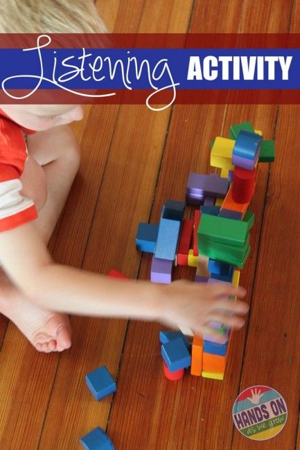 An activity to help the kids with listening. Using blocks! Sped Preschool, Better Listener, Preschool Behavior, Listening Games, Listening Activities, Therapy Techniques, Prek Classroom, Impulse Control, Block Play