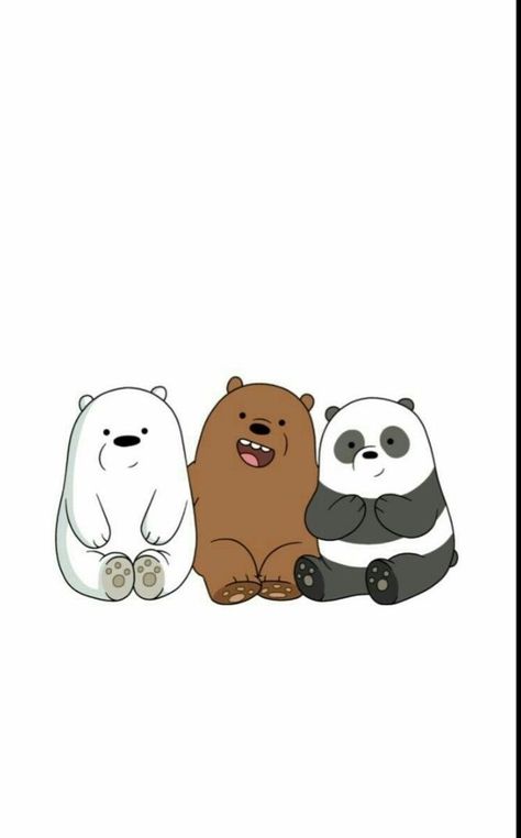 Disney Stickers Printables, Funny Panda Pictures, Polar Bear Cartoon, We Bare Bears Wallpapers, Cute Fall Wallpaper, Three Bears, Cute Black Wallpaper, Funny Iphone Wallpaper, Bear Birthday