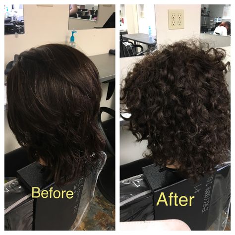 Perms Before And After, Spiral Perm Short Hair, Loose Curl Perm, Short Perm, Perm Curls, Long Hair Perm, Curly Perm, Spiral Perm, Short Permed Hair