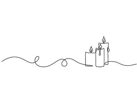 Christmas Candle Drawing, Candle Line Art, Christmas Line Drawings, Candle Doodle, Christmas Line Art, Line Art Christmas, Candle Logo Design, Candle Illustration, Candle Drawing