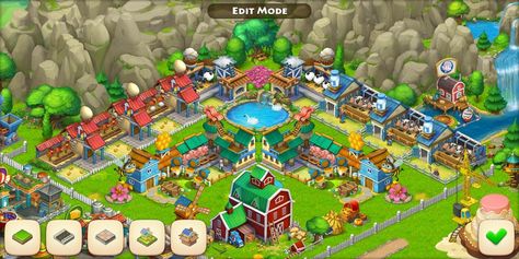 Try my farm layout. Farm Town Game, Farm City Game, Township Game Layout Ideas Beginner, Township Game Layout Ideas, Ship Layout, Town Ship Design, City Decorations, Factory Layout, Game Layout