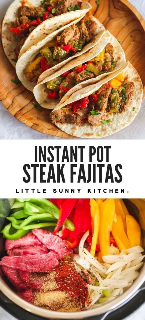 Instant Pot Steak, Steak Fajita Recipe, Instant Pot Pasta Recipe, Recipes Beef, Fajita Recipe, Best Instant Pot Recipe, Healthy Instant Pot Recipes, Steak Fajitas, Instant Pot Recipes Chicken