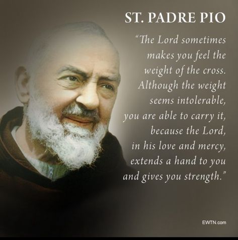 Padre Pio Quotes, Padre Pio Prayer, Happy Feast Day, St Pio Of Pietrelcina, St Padre Pio, Catholic Doctrine, Catholic Beliefs, Saint Quotes Catholic, Bible Study Help