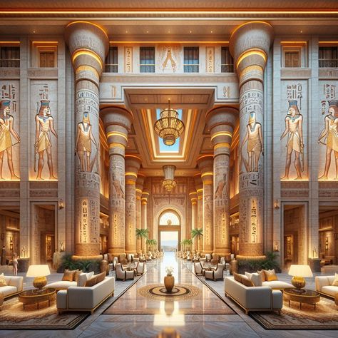 Egyptian Mansion, Egyptian Palace, Egypt House, Luxury Bunkers, Holiday Destinations In India, Egyptian Home Decor, Ancient Egyptian Architecture, Castle House Design, Architecture Artists