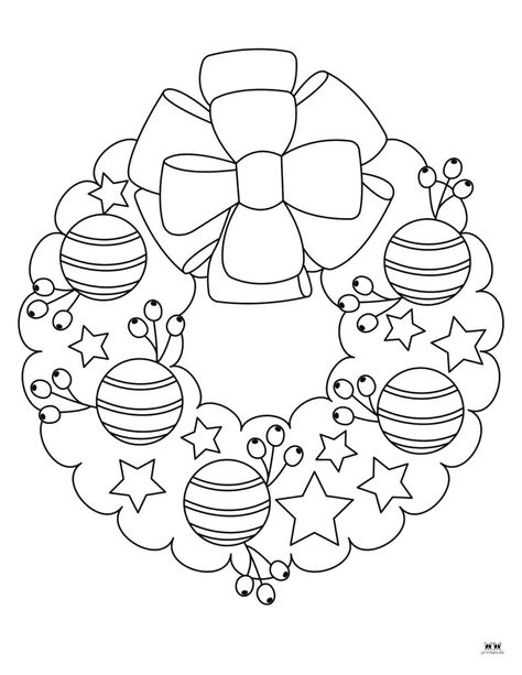 Get your kids into the festive Christmas season with these FREE printable Christmas wreath coloring pages. Choose from 25 unique pages. Print from home! Christmas Wreath Coloring Pages, Wreath Coloring Pages, Cookie Transfers, Christmas Wreath Printable, Christmas Reef, Wreath Printable, Easy Christmas Treats, Xmas Wreaths, Free Christmas Printables