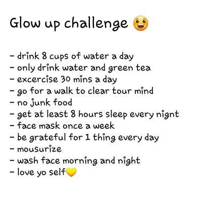 1 Week Glow Up Challenge Skin, Glowup Challenge 1 Week, 1week Glow Up Challenge, 1 Week Glow Up Challenge, Week Glow Up Challenge, Glowup Challenge, 1 Week Challenge, Blood Type Personality, Glow Challenge