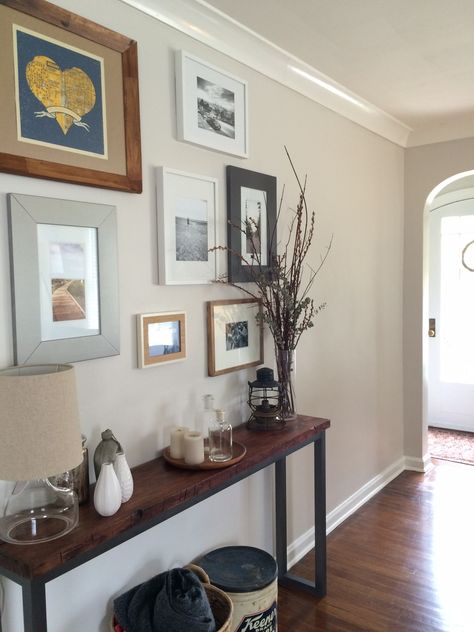 Pale Oak for the Win — My Simply Simple Pale Oak Benjamin Moore, Benjamin Moore Pale Oak, Beige Wall Colors, Pale Oak, Interior Paint Colors Schemes, Living Room Wood Floor, Greige Paint Colors, Greige Paint, Room Paint Colors