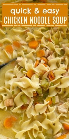 One Pot Chicken Noodle Soup, Chicken Egg Noodle Soup, Homemade Chicken Noodle Soup Recipe, Chicken And Egg Noodles, Chicken Noodle Soup Recipe Homemade, Egg Noodle Recipes, Chicken Noodle Soup Crock Pot, Chicken Noodle Soup Recipe, Chicken Noodle Soup Easy