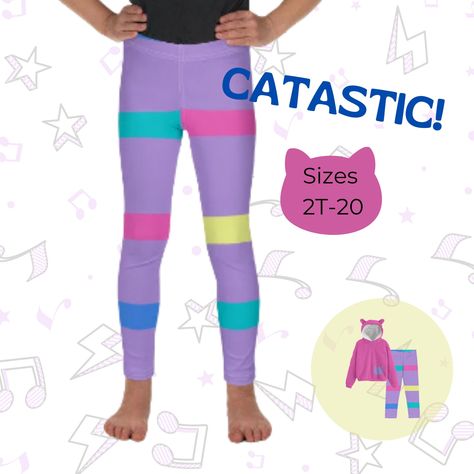 Dj Catnip, Halloween Costume Cat, Dj Cat, Dollhouse Halloween, Cat Music, Cat Leggings, Cat Halloween Costume, Dress Up Day, Kids Leggings