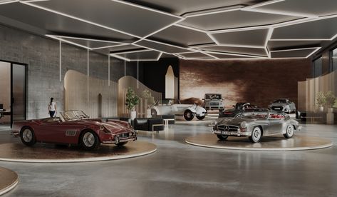 Porsche Showroom Interior, Super Car Showroom, Car Showroom Design Interior Luxury, Luxury Showroom Design, Car Dealership Interior Design, Cars Showroom Design, Car Show Room Design, Car Showroom Design Exterior, Show Room Interior Design