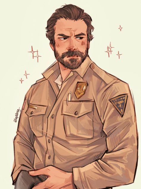 Cop Oc Male, 1940s Character Art, Cop Character Art, Calling Reference, Middle Aged Character Design, Dad Bod Character Design, Strong Man Character Design, Older Man Drawing, Business Man Character Design