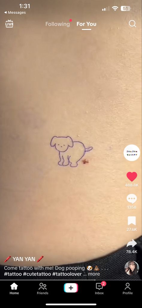 Dog Pooping Tattoo, Cockapoo Tattoos, Cockapoo Tattoo, Mole Tattoo, Cockapoo Dog, Leg Tattoo, Dogs Pooping, Dog Tattoo, Dog Tattoos