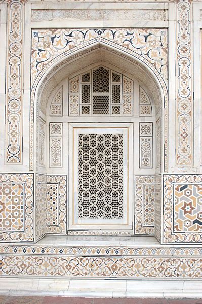 Taj Mahal - Baby Taj. Exquisite knotwork. #door #entry #white #ornate Taj Mahal Interior, تاج محل, Islamic Civilization, Mughal Architecture, Indian Architecture, Journal Art, Beautiful Doors, Natural Frame, Islamic Architecture