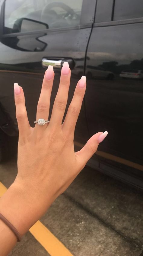 Pink And White Nexgen Nails, Short Coffin Pink And White Nails, White Pink Ombre Nails Coffin, Ombre Pink Nails Coffin, Short Coffin Acrylic Nails Designs Simple, Basic White Acrylic Nails Coffin, Sheer Pink Coffin Acrylic Nails, Pink Gradient Acrylic Nails, Pink White Fade Nails