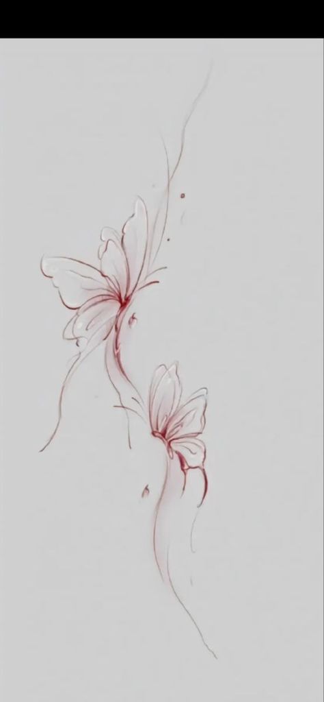 Light Feminine Tattoo, Creative Flower Tattoos, Fairy Hip Tattoo, Vietnamese Inspired Tattoo, Cute Hip Tattoos, Wispy Tattoo, Flowy Tattoo, Vietnamese Tattoo Ideas, Sampaguita Flower Tattoo