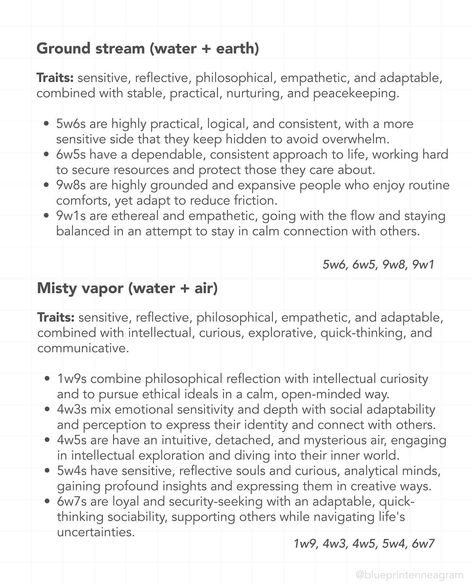 Discover the elemental forces within your Enneagram type! 💨🔥🌊🌎 Our latest infographic explores how the four elements (Air, Fire, Water, and Earth) combine to describe the unique traits of each Enneagram type + wing combination. Some see the elements as foundational influences on personality and behavior in astrological, mystical, and psychological frameworks. 💨 Air is associated with rationality, orderliness, logic, mental focus, idealism, abstract thinking, ideas, communication, curiosity... 478 Tritype, Type 5 Enneagram, Abstract Thinking, Water And Earth, The Four Elements, Air Fire, Four Elements, Fire Water, Enneagram Types