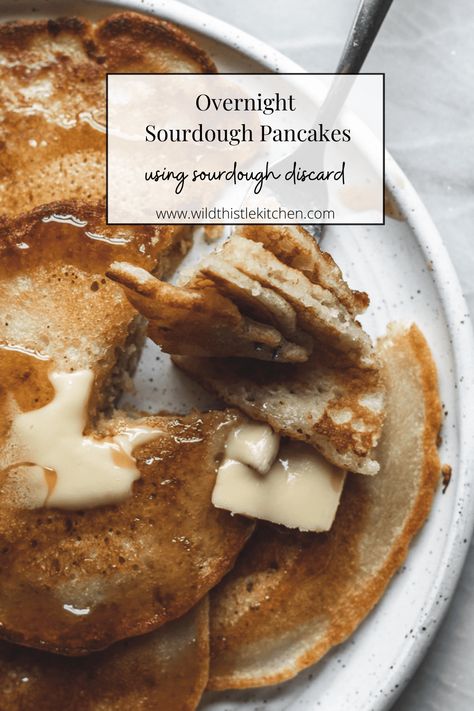 Sourdough Discard Pancakes, Discard Pancakes, Sourdough Pancakes Recipe, Overnight Sourdough, Fried Egg Sandwich, Sourdough Pizza Crust, Wheat Pancakes, Breakfast Photography, Sourdough Pancakes