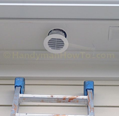 How to Install a Soffit Vent and Ductwork for a Bathroom Vent Fan. Mount the vent and connect the flexible duct to the vent and fan with photos. Bathroom Exhaust Fan Ideas, Bathroom Vent Fan, Bathroom Construction, Flexible Duct, Bathroom Vent, Fan Vent, Vent Fan, Bathroom Exhaust, Attic Ventilation