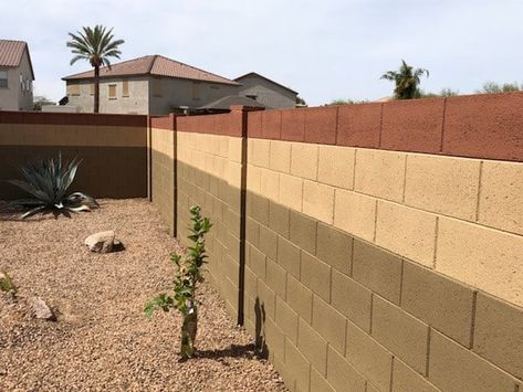 Cinder Block Paint, Painting Concrete Walls, Paint Concrete, Concrete Block Walls, Cinder Block Walls, Concrete Fence, Landscaping Retaining Walls, Block Painting, Concrete Block