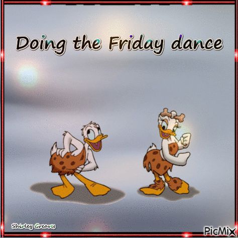 Friday dance Happy Friday Gif, Happy Friday Dance, Happy Friday Pictures, Friday Gif, Weekend Messages, Friday Yay, Tgif Funny, Friday Dance, Cartoon Dance