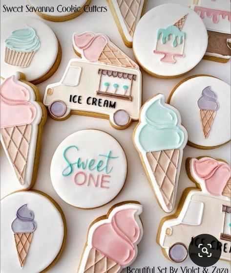 First Scoop Birthday, Ice Cream Birthday Party Cookies, I’ve Cream Themed Birthday Cake, 2 Sweet Birthday Theme Cookies, Twin Ice Cream Birthday Party, Ice Cream Themed Photoshoot, Double The Scoops Double The Fun Birthday, Heres The Scoop First Birthday, Sweet One Pastel Birthday Theme