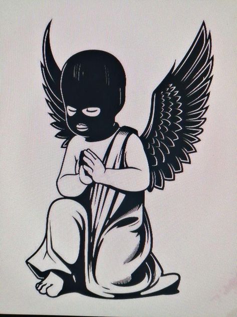 Cupid Tattoo, Gangsta Tattoos, Sketch Tattoo Design, Tattoo Stencil Outline, Dark Art Tattoo, Small Tattoos For Guys, Tattoo Art Drawings, Tattoo Flash Art, Design Drawings