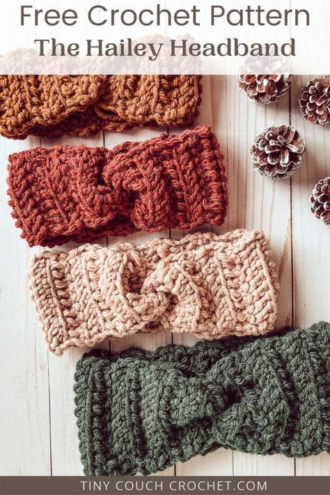 Crochet Ribbed Headband Pattern Free, Kids Crochet Headband, Easy Crochet Headband Pattern Free, Crochet Ear Warmers, Headband Crochet Pattern Free, Crochet Infant Headband, Crochet Headbands, Earwarmer Knitting Patterns, Crochet Ear Warmer Free Pattern