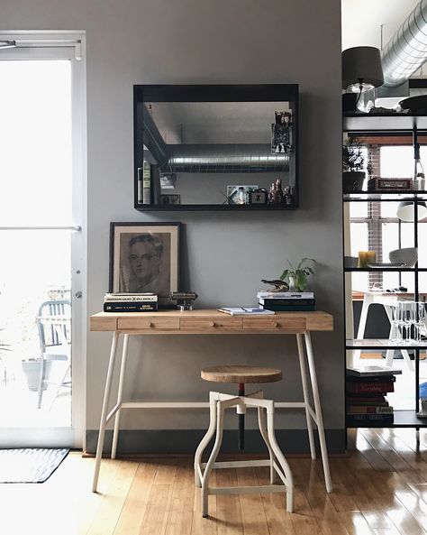 Lillasen Desk, Ikea Workspace, Basement Home Office, Bamboo Desk, Best Ikea Hacks, Office Organizer, Ikea Desk, Vanity Ideas, Best Ikea