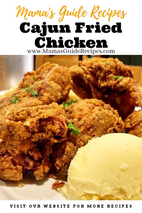 Cajun Fried Chicken Louisiana Fried Chicken, Bbq Pork Spare Ribs, Cajun Fried Chicken, Cajun Fries, Creole Cooking, Cajun Dishes, Cajun Creole Recipes, Spicy Chicken Recipes, Cajun Cooking