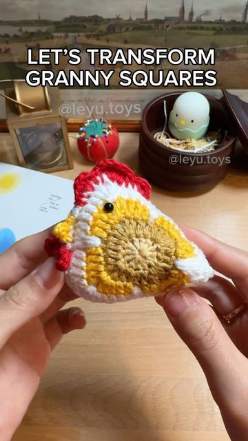 Crochet Craft Fair, Crochet Bird Patterns, Crochet African Flowers, Crochet Chicken, Crochet Hexagon, Crochet Amigurumi Free Patterns, Crochet Amigurumi Free, Crochet Goodies, Crochet Dishcloths