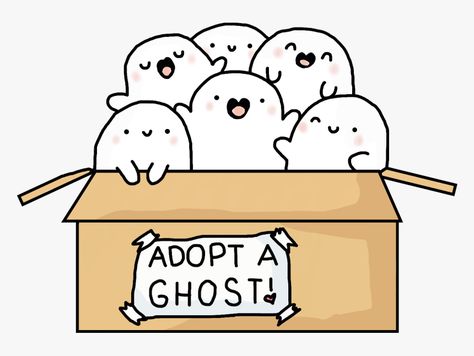 Adopt A Ghost, Ghost Project, Drawing Kawaii, Ghost Clipart, Ghost Logo, Kawaii Ghost, Overlays Tumblr, Ghost Drawing, Ghost Adventures