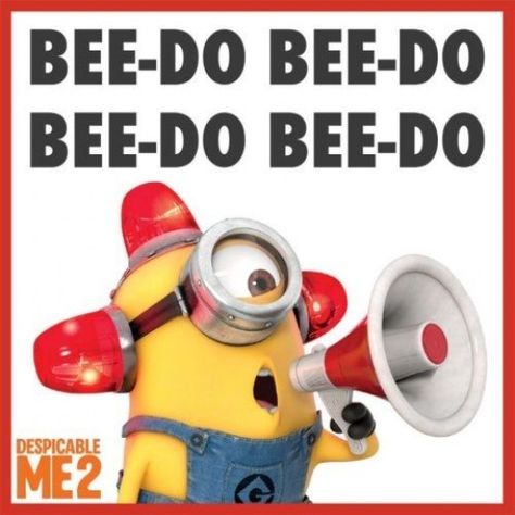 Sound the alarm...Bee-do Bee-do Bee-do Funny Minion Pictures, Minion Pictures, Minions Love, A Minion, Despicable Me 2, Banda Aceh, Minion Quotes, Minions Quotes, Minions Funny