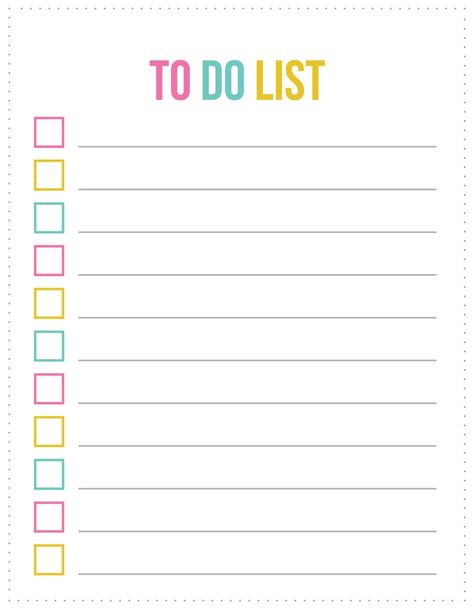 Cute Printable to Do List Template To Do List Ideas School, To Do Wallpaper, To Do Printable Free, Blank List Template, To Do List Kids, Simple To Do List, Goodnotes To Do List, To Do List Ideas Organizations, Things To Do List Printable Free