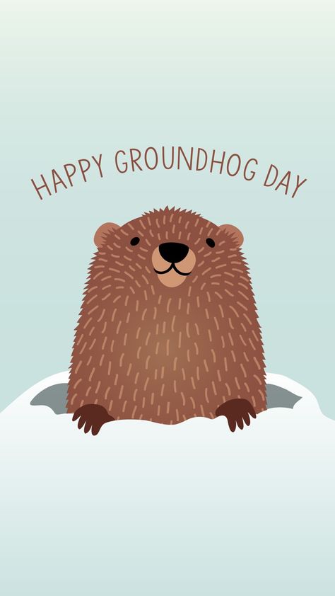 Happy Groundhog Day, Day Wallpaper, Holiday Clipart, Holiday Wallpaper, Holiday Background, Movie Party, Groundhog Day, Aesthetic Iphone Wallpaper, Iphone Background