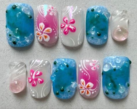 Tropical Core Nails, Tropical Core, Really Cute Nails, Nail Idea, Kawaii Nails, Nails Inspo, Nails Inspiration, Cute Nails, Nail Inspo