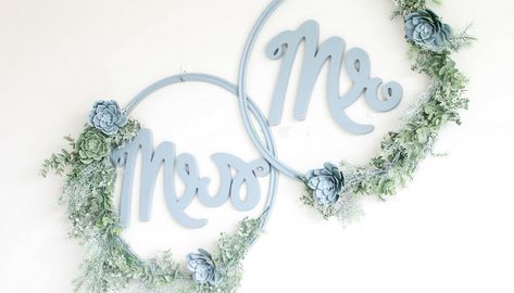 Dusty Blue Wedding Backdrop Hoops March Wedding Colors, Wedding Flower Guide, March Wedding, Wedding Backdrops, Diy Wedding Backdrop, Dusty Blue Wedding, Blue Themed Wedding, Flower Guide, Blue Wedding Flowers