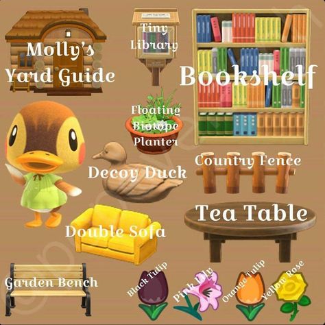 Cottagecore Animal Crossing, Acnh Cottagecore, Country Fences, Floating Bookshelf, Animal Crossing Guide, Animal Crossing Wild World, Animal Crossing Characters, Animal Crossing Villagers, Black Tulips