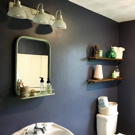 Mineral Gray SW 2740 - Neutral Paint Color - Sherwin-Williams Mineral Gray Sherwin Williams, Grey Bathroom Paint, Gray Sherwin Williams, Navy Paint Colors, Pastel Paint Colors, Blue Paint Color, Mineral Gray, Music Room Design, Blue Gray Paint Colors