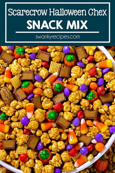 Pecan Snowballs - Swanky Recipes Scarecrow Crunch Snack, Harvest Mix Candy Corn, Sweet And Salty Fall Munch, Simple Snack Mix Recipes, Candy Corn Display, Fall Snack Mixes No Bake, Harvest Snack Mix Recipes, Candy Corn Bowl, Deer Camp Snacks