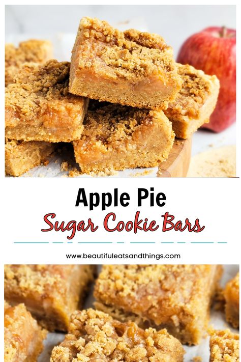 Apple Pie Cookie Recipe, Apple Cookies Recipes, Country Restaurant, Pillsbury Sugar Cookies, Apple Pie Cookies, Sugar Cookie Crust, Apple Pie Bars, Sugar Cookie Mix, Pie Flavors